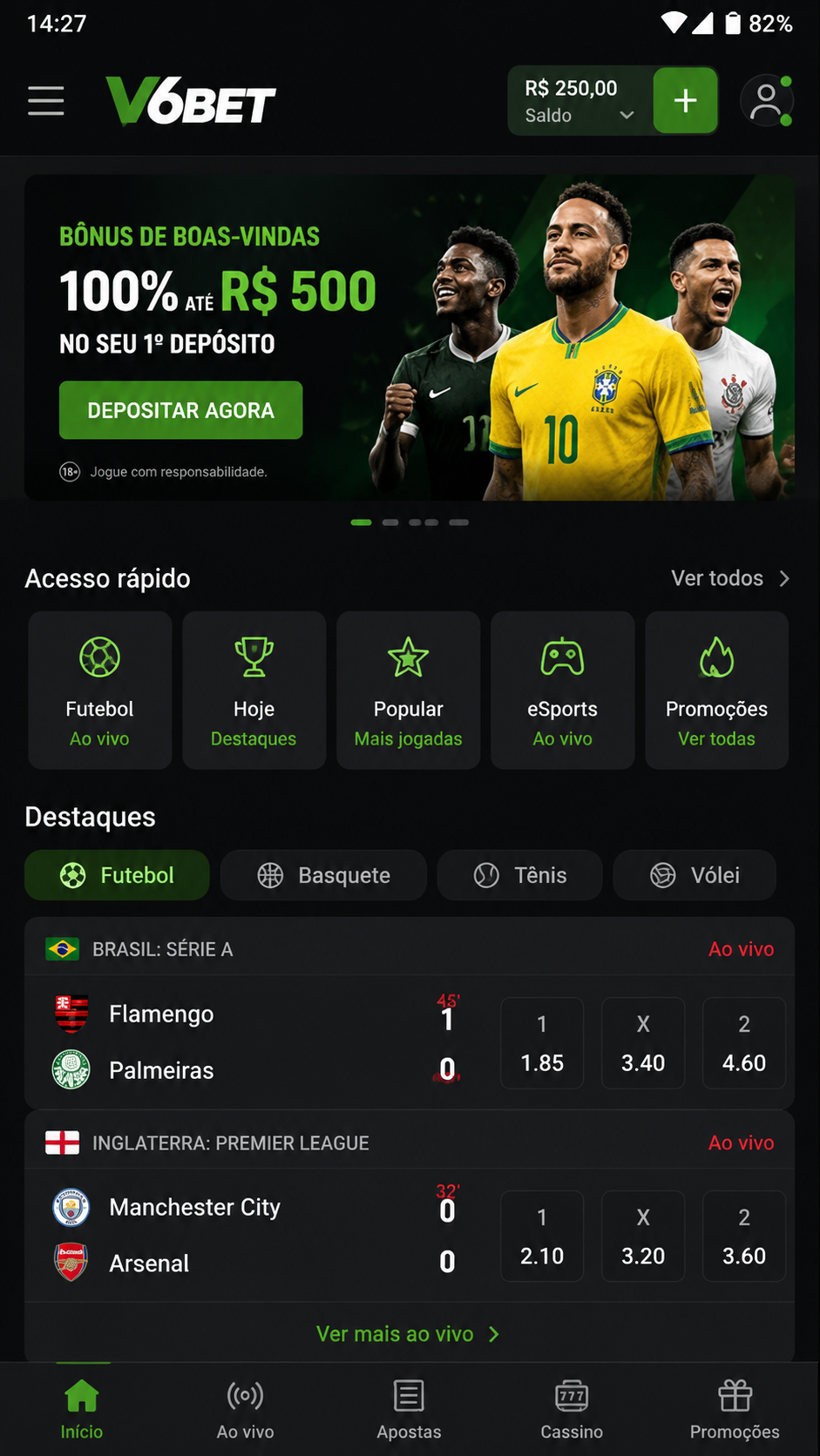 v6bet screenshot