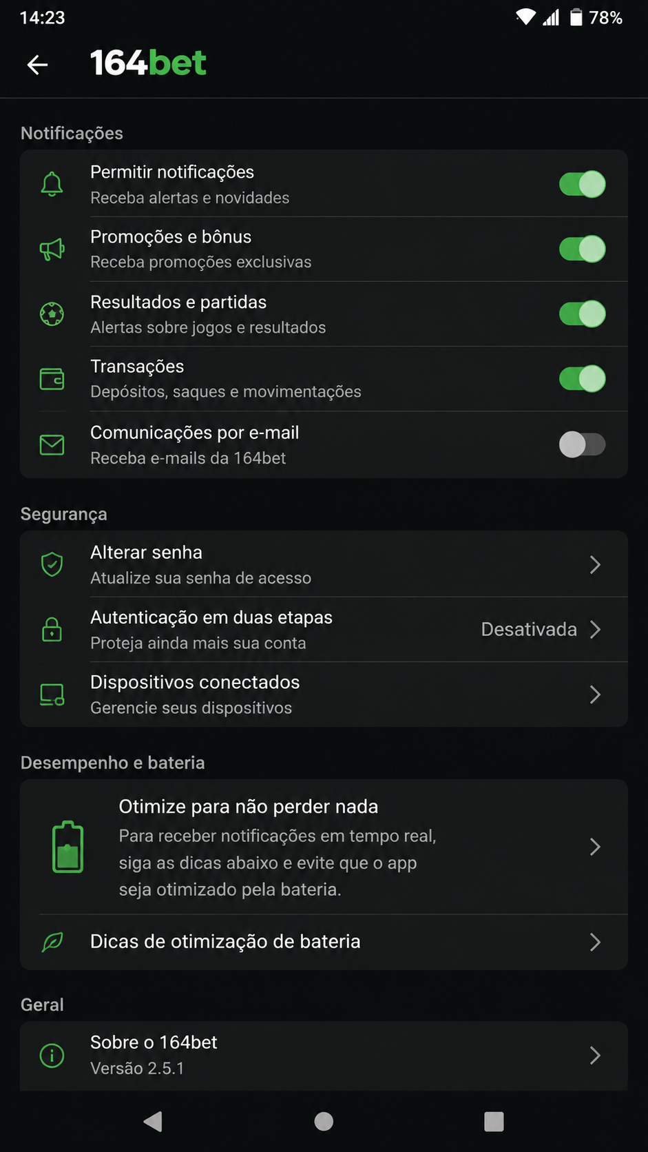 164bet screenshot